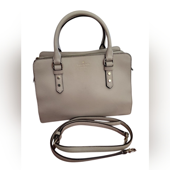 Kate Spade Taupe Satchel With Removeable Crossbody Strap W/Dustbag - Picture 1 of 11
